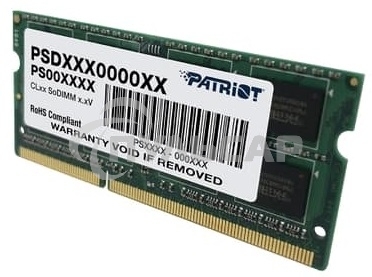 Оперативная память Patriot Signature, DDR4, 16Gb (1x16 Gb), 2400 MHz, CL17, SO-DIMM