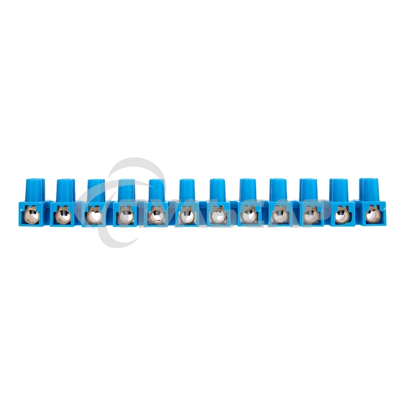 Клеммная винтовая колодка KВ-35 10-35, ток 80 A, полиэтилен синий Rexant (10 шт./уп.)