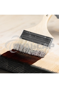 Кисть плоская 100 мм, натуральная щетина, деревянная ручка, для масляных краскок, лаков, SPARTA, 824455