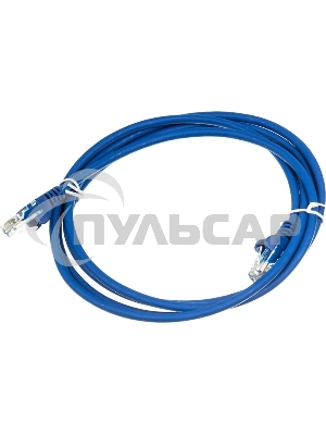 Патч-корд Lanmaster UTP LAN-PC45/U5E-2.0-BL вилка RJ-45-вилка RJ-45 кат.5е 2м синий LSZH (уп.:1шт)
