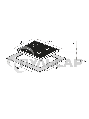 Газовая варочная панель Maunfeld EGHS.64.43CS/G