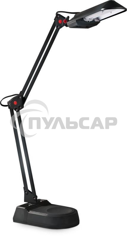 Лампа настольная CAMELION KD-017A С0211W черный в к-те база+струбцина