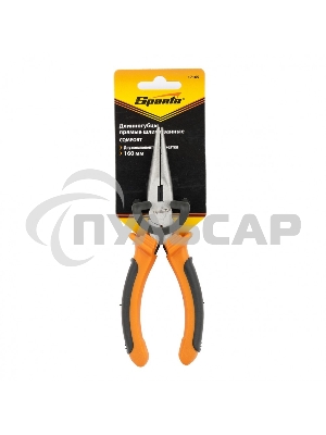 Длинногубцы, Comfort, 160 мм, прямые шлифованные, двухкомпонентные рукоятки Sparta