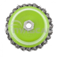 Щетка для УШМ СИБРТЕХ, 75 мм М14, чашка, крученая металлическая проволока 0,5 мм 746247