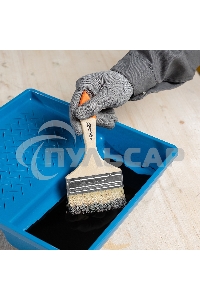 Кисть плоская 100 мм, натуральная щетина, деревянная ручка, для масляных краскок, лаков, SPARTA, 824455