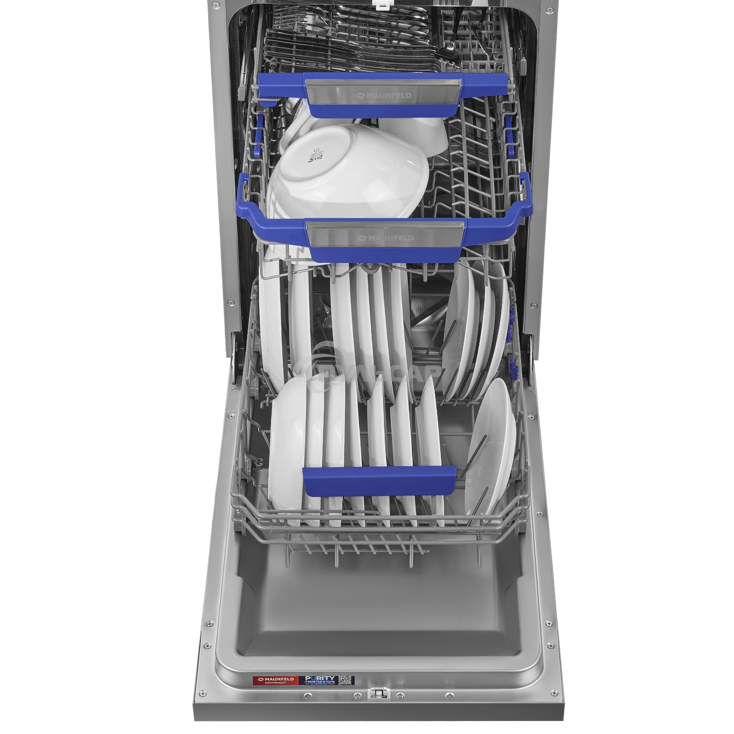 Посудомоечная машина Maunfeld MWF45331S, серебристый, 45 см, 10 компл., 49 дБ, класс A++