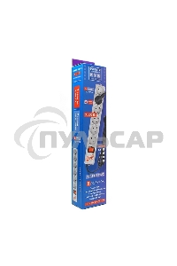 Фильтр-удлинитель PowerCube (SPG(5+1)-16B-3M) 6 розеток, 3м,16А/3,5кВт, белый