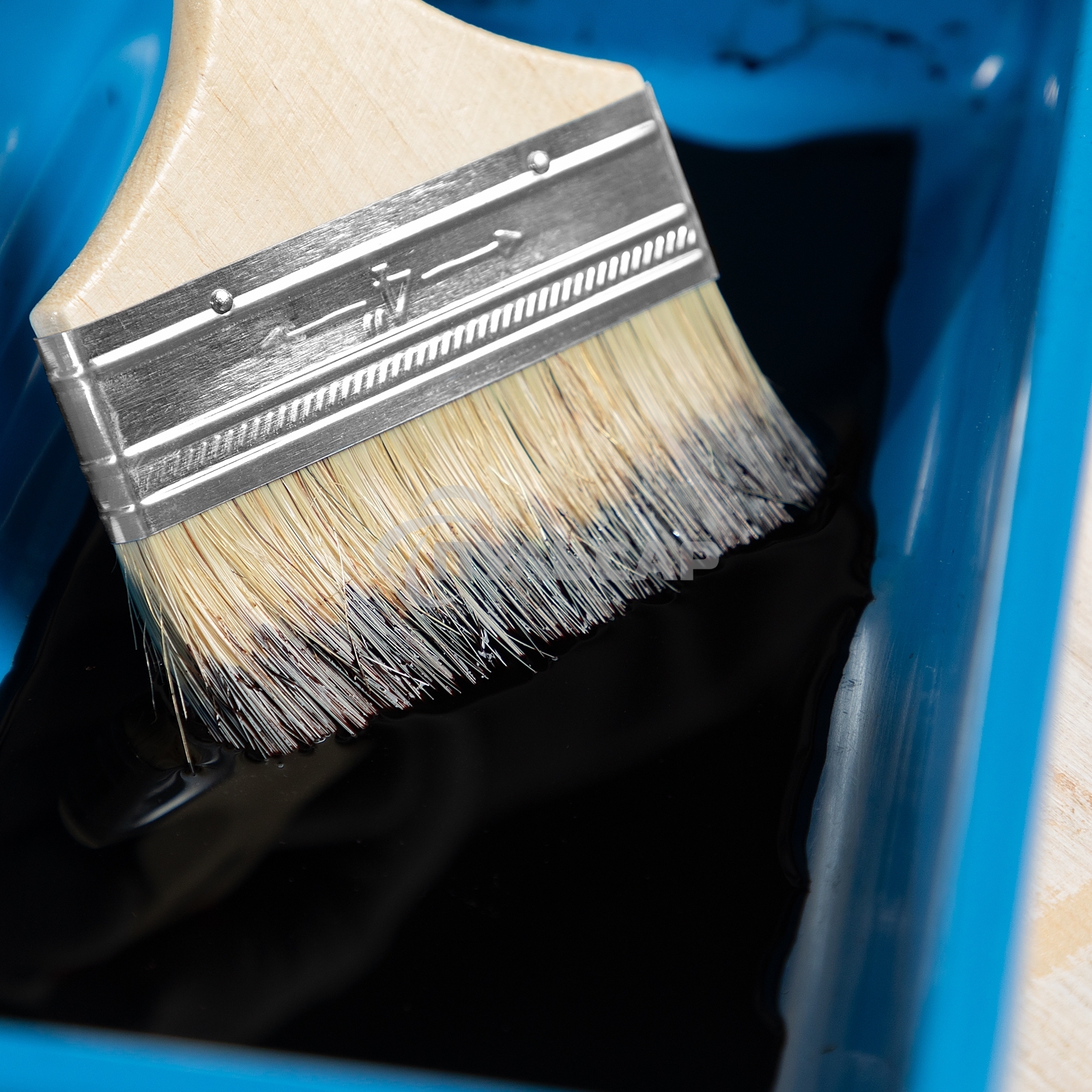 Кисть плоская 100 мм, натуральная щетина, деревянная ручка, для масляных краскок, лаков, SPARTA, 824455