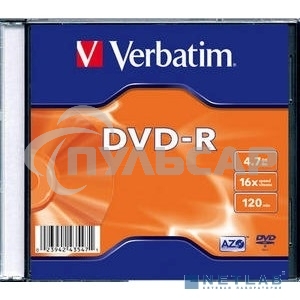 Диск DVD-R Verbatim 16-x, 4.7 Gb, (уп 20 шт) (43547)