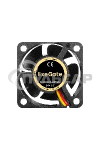 Вентилятор для корпуса ExeGate EX04020B3P-24 черный, 40 мм, 8000 об/мин, 33.2 дБ, 3 pin