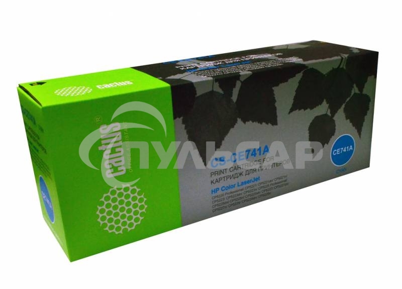 Картридж лазерный Cactus CS-CE741A голубой (7300 стр.) для HP CLJ CP5220/CP5221/CP5223/CP5225/CP5227/CP5229