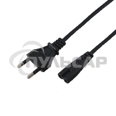 Шнур сетевой, вилка - евроразъем С7, кабель 2x0,75 мм², длина 3 метра (PE пакет) Rexant Шнур сетевой, вилка - евроразъем С7, кабель 2x0,75 мм², длина 3 метра (PE пакет) Rexant