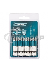 Набор бит PH2х50, сталь S2, 10 шт. Gross