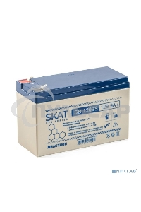 АКБ свинцово-кислотная SKAT SB 1209S тип AGM 12V 9А·ч I зар. 2,6 А (ножевые клеммы) (8970)