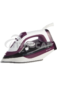 Утюг Galaxy Line GL 6108, бордовый с белым, паровой, 2400 Вт, постоянный пар 50 г/мин, паровой удар 230 г/мин, функции: автоотключение, самоочистка, антикапля, антинакипь, вертикальное отпаривание, индикатор автоотключения, индикатор нагрева, функция увла