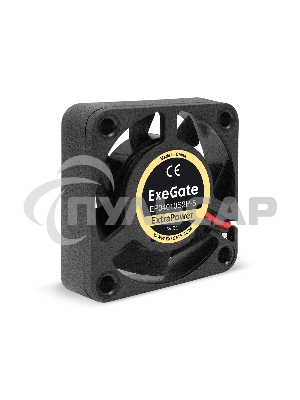 Вентилятор для корпуса ExeGate ExtraPower EP04010S2P-5 черный, 40 мм, 7500 об/мин, 35 дБ, 2 pin