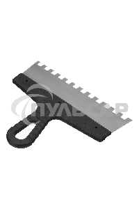 Шпатель из нержавеющей стали Сибртех 250 мм, зуб 10х10 мм, пластмассовая ручка 85500