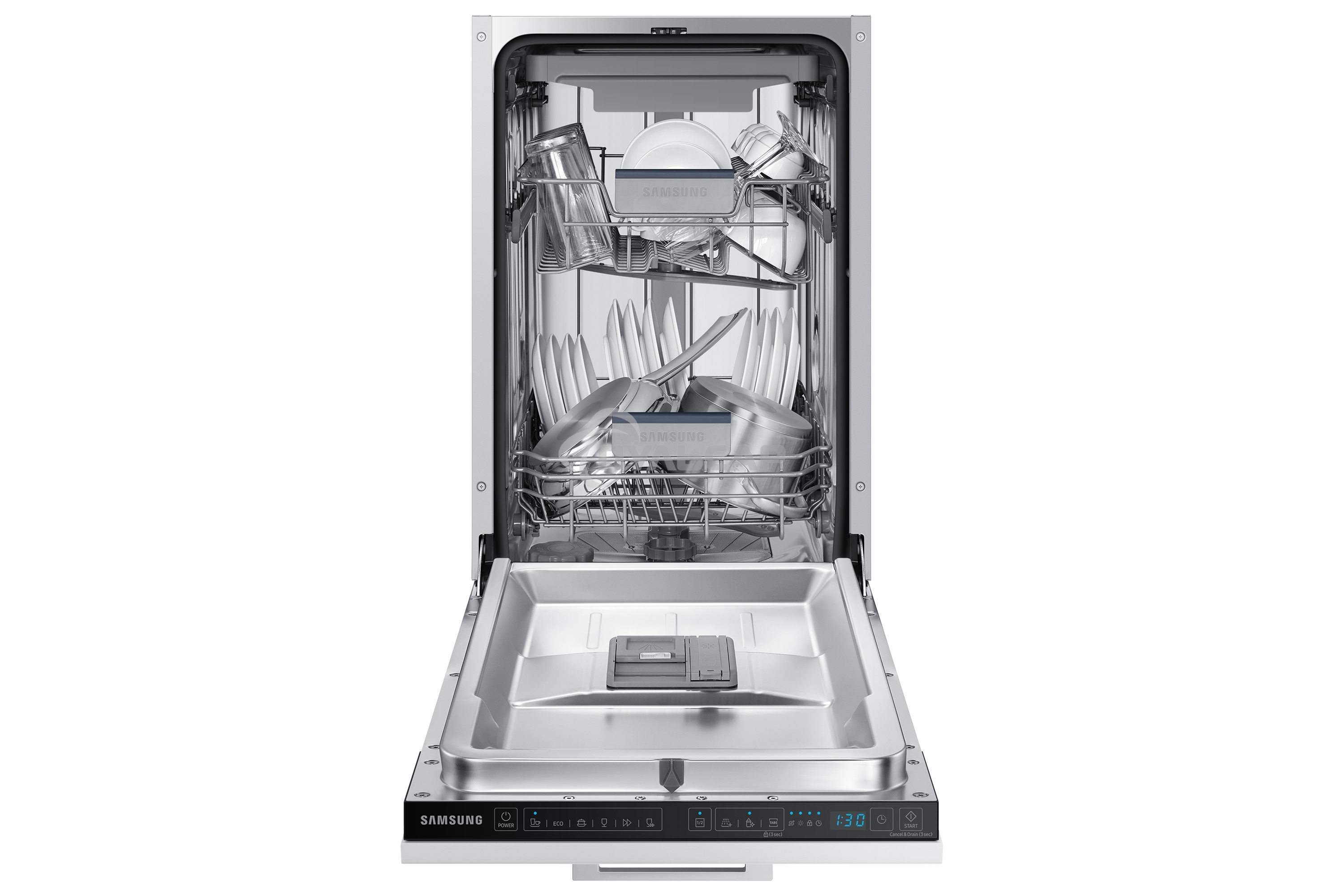 Встраиваемая посудомоечная машина Samsung DW50R4050BB/WT, черный, 45 см, 10 компл., 46 дБ, класс A+