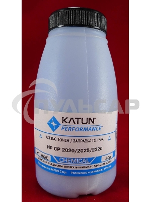 Тонер HP CP2020/2025/CM2320 Cyan, химический (фл.80г.) Katun фас. России