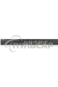 Коммутатор Smart L2 PoE+ Zyxel GS1900-24HPv2, rack 19