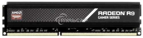 Оперативная память AMD Radeon R9, DDR4, 16Gb (1x16Gb), 3200MHz, CL16, DIMM, с радиатором, черный