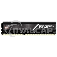 Оперативная память AMD Radeon R9, DDR4, 16Gb (1x16Gb), 3200MHz, CL16, DIMM, с радиатором, черный Оперативная память AMD Radeon R9, DDR4, 16Gb (1x16Gb), 3200MHz, CL16, DIMM, с радиатором, черный