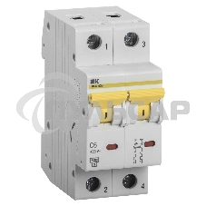 Выключатель автоматический модульный 2п C 6А 6кА ВА47-60M IEK MVA31-2-006-C