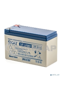 АКБ свинцово-кислотная SKAT SB 1209S тип AGM 12V 9А·ч I зар. 2,6 А (ножевые клеммы) (8970)