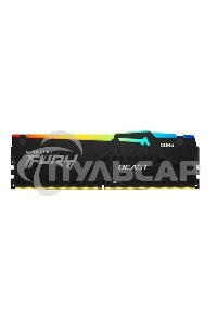 Оперативная память Kingston Fury Beast, DDR5, 8Gb (1x8Gb), 5200MHz, CL40, DIMM, с радиаторами, RGB, черный