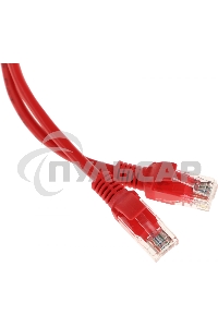 Патч-корд UTP Cablexpert кат.5e, 0.5м, литой, многожильный (красный)