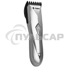 Машинка для стрижки Delta DL-4035А серебристый (серебристый, 2 Вт, аккум. батарея 1,2 В, регулировка длины срезаемых волос, ножи из нержавеющей стали, время работы при заряженной батарее 30 мин., в комплекте: расческа, ножницы, масленка, щетка для чистки)