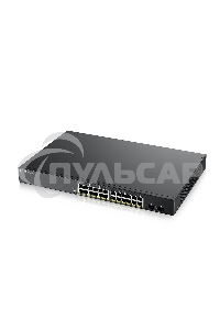 Коммутатор Smart L2 PoE+ Zyxel GS1900-24HPv2, rack 19
