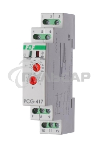 Реле времени PCG-417 (звезда-треугольник для пуска электродвиг. 230В 2х8А 2НО IP20 монтаж на DIN-рейке) F&F EA02.001.020