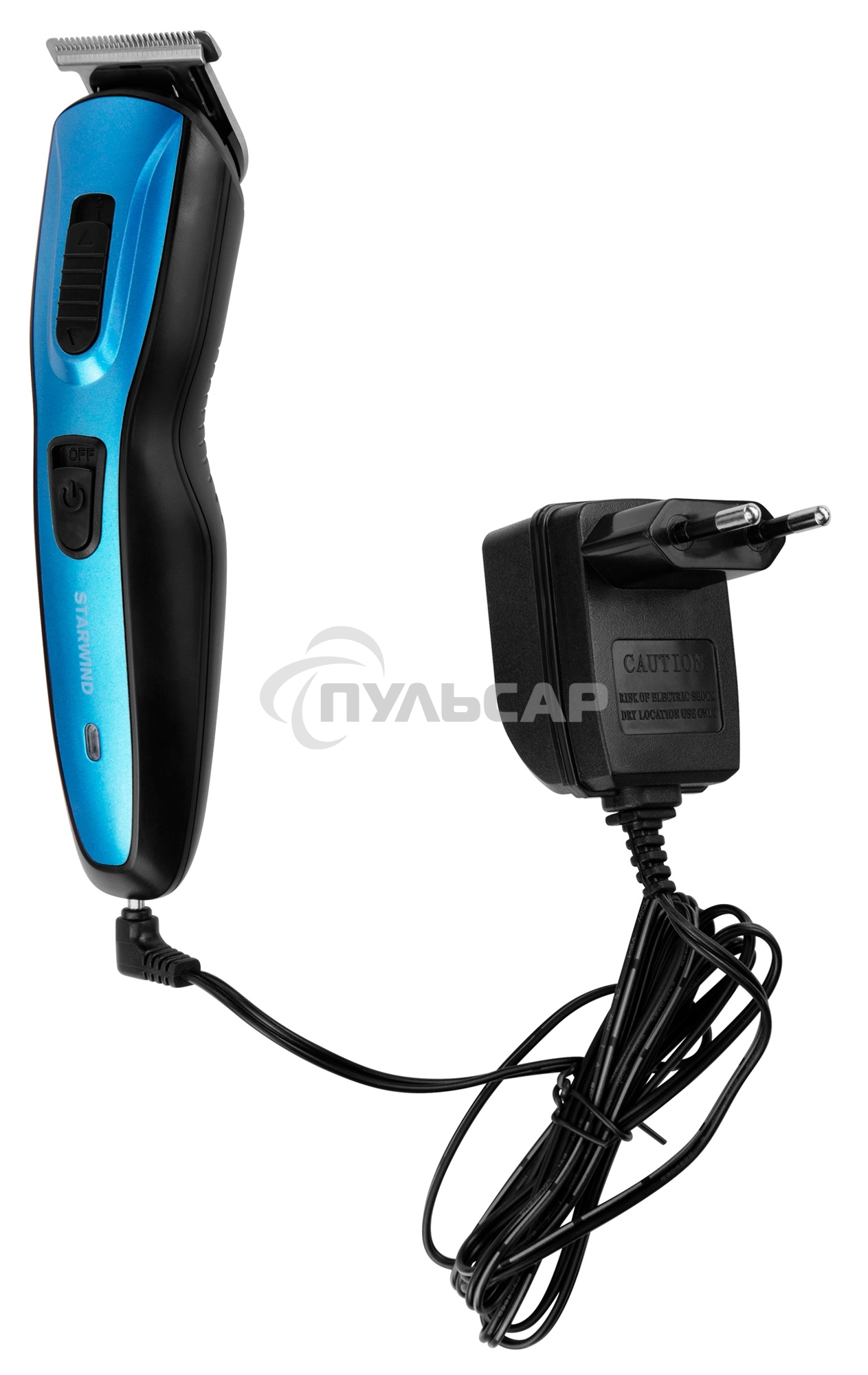 Машинка для стрижки Starwind SHC 4379 синий/черный 3Вт (насадок в компл:8шт)