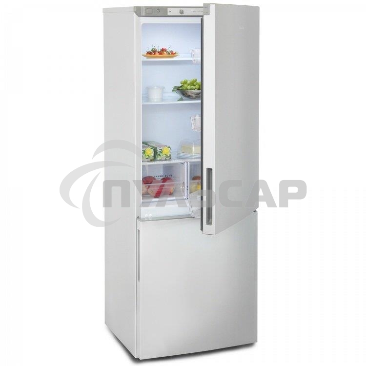 Холодильник Бирюса Б-M6034 металлик двухкамерный 210/85л морозилка снизу