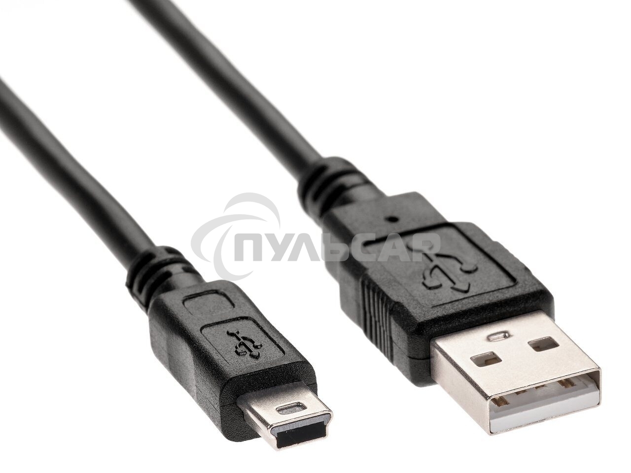 Кабель USB 2.0 A-->mini-B 5P (1м) черный TELECOM/VCOM <TC6911BK-1.0M>