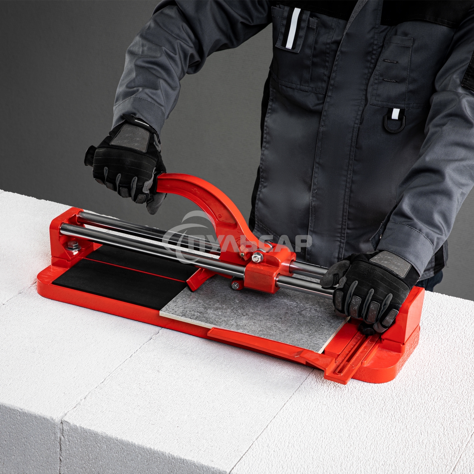 Плиткорез 400 х 16 мм, литая станина,каретка на подшипниках, усиленная рукоятка MTX