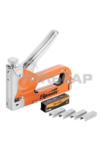 Степлер SPARTA 42002 мебельный регулируемый со скобами 200шт тип скобы №53 4-14мм