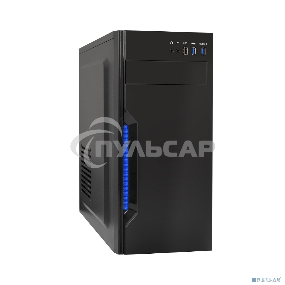Компьютерный корпус Miditower ExeGate XP-333U Black, ATX, (без БП), 1*USB/2*USB 3.0, Audio