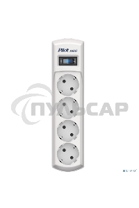 Сетевой фильтр Pilot mini 10м (4 розетки) белый (коробка)