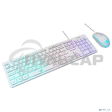 Комплект клавиатура + мышь проводной игровой набор Dialog KMGK-1707U белый Gan-Kata - клавиатура + опт. мышь с RGb подсветкой Комплект клавиатура + мышь проводной игровой набор Dialog KMGK-1707U белый Gan-Kata - клавиатура + опт. мышь с RGb подсветкой