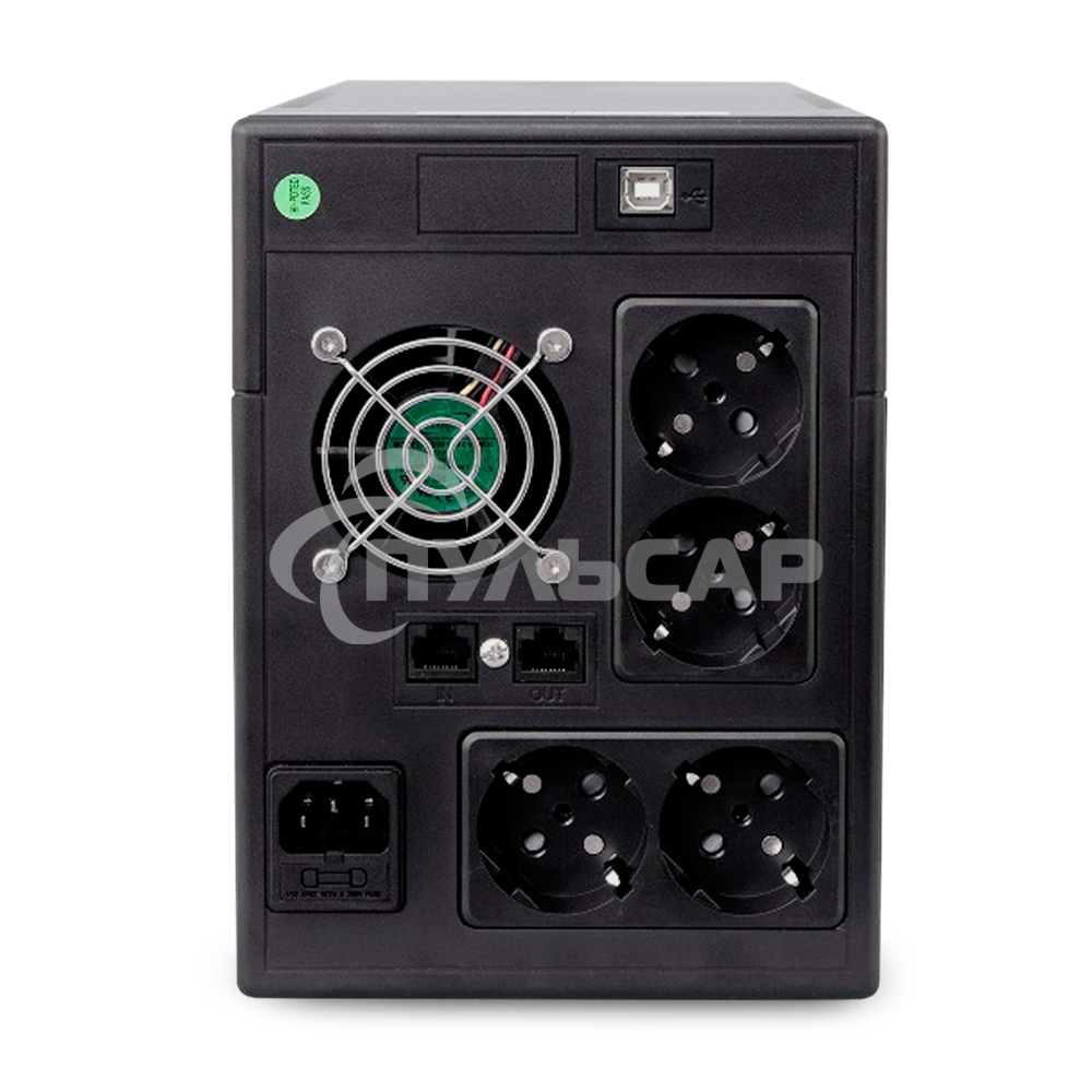 Источник бесперебойного питания Powerman Smart Sine 2000VA/1400W, 220V, Line-Interactive, LCD, Tower, Out: 4xShuko, черный*SmartSine2000