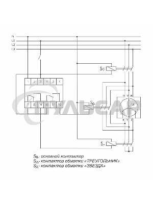 Реле времени PCG-417 (звезда-треугольник для пуска электродвиг. 230В 2х8А 2НО IP20 монтаж на DIN-рейке) F&F EA02.001.020