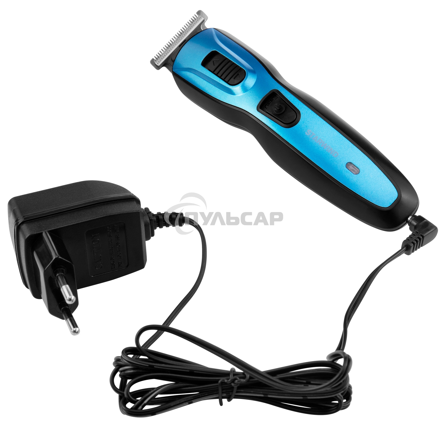 Машинка для стрижки Starwind SHC 4379 синий/черный 3Вт (насадок в компл:8шт)