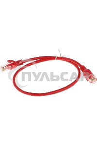 Патч-корд UTP Cablexpert кат.5e, 0.5м, литой, многожильный (красный)