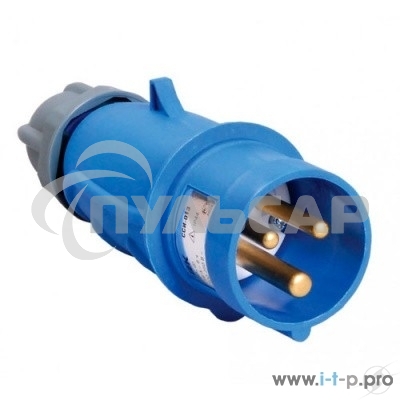 Вилка Iek PSN01-032-3 переносная ССИ-023 32А-6ч/200-250В 2Р + РЕ IP44 MAGNUM ИЭК