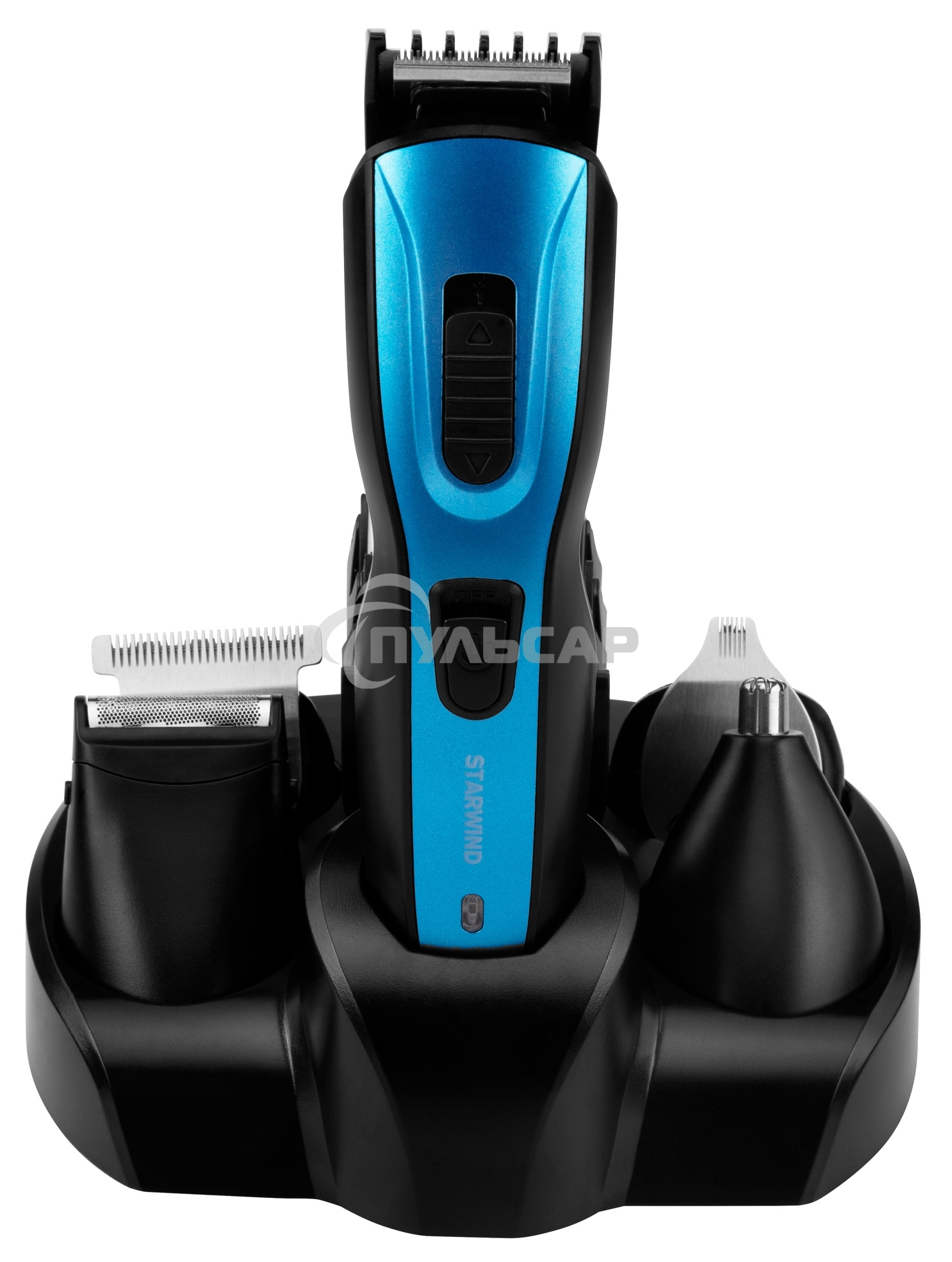 Машинка для стрижки Starwind SHC 4379 синий/черный 3Вт (насадок в компл:8шт)