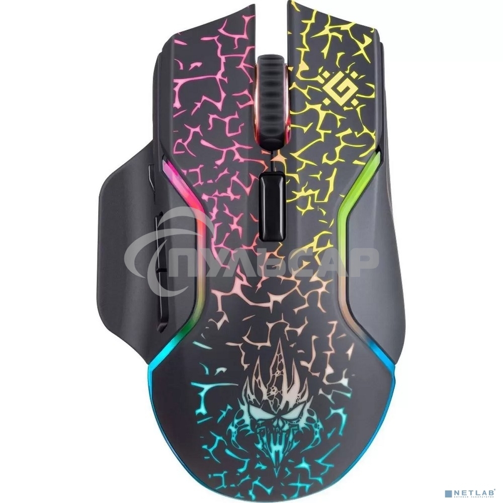 Мышь беспроводная Defender Oneshot GM-067 черный, 3200 dpi, радиоканал, USB, кнопки - 7