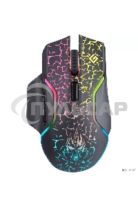 Мышь беспроводная Defender Oneshot GM-067 черный, 3200 dpi, радиоканал, USB, кнопки - 7