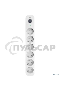 Сетевой фильтр Powercom SP-06W 3,0 м 3.0м (6 розеток) белый/серый (коробка)